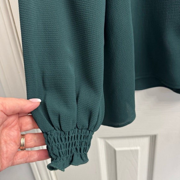 Ricki's Deep Green Women's Long Sleeve Blouse-18- NWOT - Picture 4 of 8